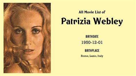 patrizia webley|Patrizia Webley List of Movies and TV Shows .